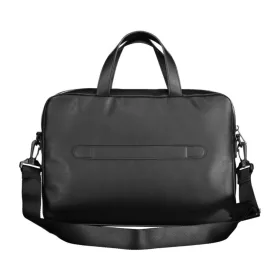    Pánska čierna aktovka, taška na notebook Tommy Hilfiger 39 x 27 x 7 cm