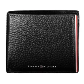   Kožená peňaženka Tommy Hilfiger čierna, pánska 12 x 10 cm