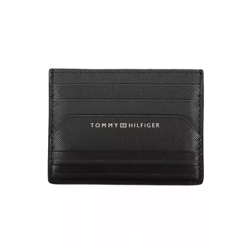  Pánska kožená peňaženka Tommy Hilfiger čierna, puzdro na karty 11 x 8 x 1 cm
