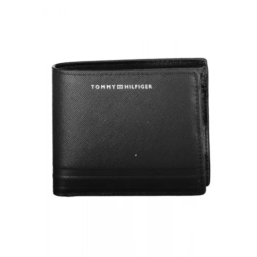 Pánska kožená peňaženka Tommy Hilfiger čierna 12 x 10 x 3 cm