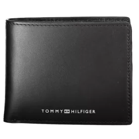    Kožená peňaženka Tommy Hilfiger čierna, pánska 11 x 9 cm