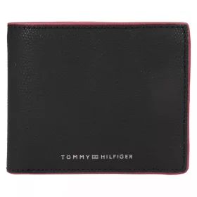    Kožená peňaženka Tommy Hilfiger čierna, pánska 12 x 10 cm