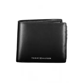   Pánska kožená peňaženka Tommy Hilfiger čierna 12 x 10 x 3 cm