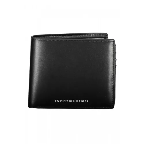 Pánska kožená peňaženka Tommy Hilfiger čierna 12 x 10 x 3 cm