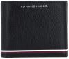  Čierna pánska kožená peňaženka Tommy Hilfiger 12 x 10 cm