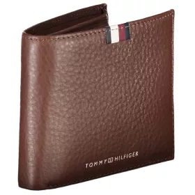    Kožená pánska peňaženka Tommy Hilfiger hnedá 12 x 10 cm
