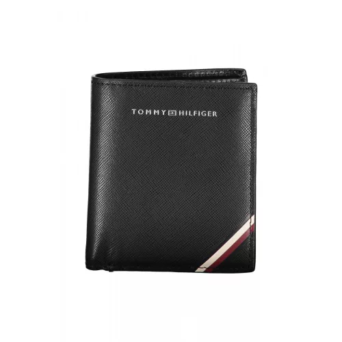 Pánska kožená peňaženka Tommy Hilfiger čierna 10 x 9 x 2 cm