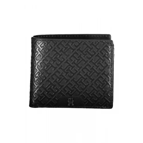  Pánska kožená peňaženka Tommy Hilfiger čierna 12 x 12 x 2 cm