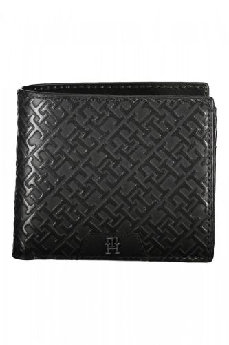  Pánska kožená peňaženka Tommy Hilfiger čierna 12 x 12 x 2 cm
