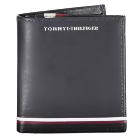    Tommy Hilfiger tmavomodrá pánska malá stojaca kožená peňaženka 9 x 10 cm