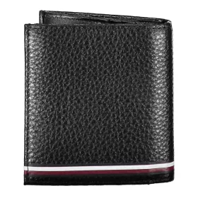    Tommy Hilfiger tmavomodrá pánska malá stojaca kožená peňaženka 9 x 10 cm