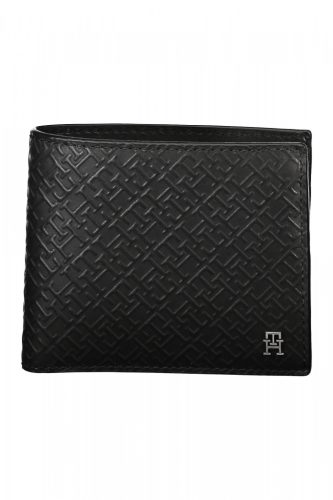  Pánska kožená peňaženka Tommy Hilfiger čierna 11 x 10 x 2 cm