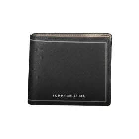    Pánska kožená peňaženka Tommy Hilfiger čierna 12 x 10 x 2 cm