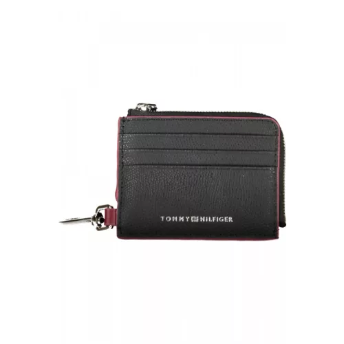  Pánska kožená peňaženka Tommy Hilfiger čierna 10 x 8 x 2 cm