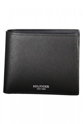  Pánska kožená peňaženka Tommy Hilfiger čierna 11 x 10 x 2 cm