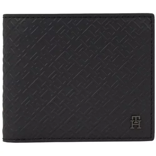  Pánska kožená peňaženka Tommy Hilfiger čierna 12 x 12 x 2 cm