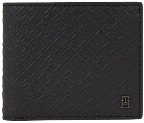  Pánska kožená peňaženka Tommy Hilfiger čierna 12 x 12 x 2 cm