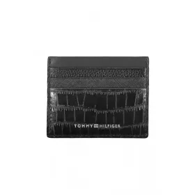    Pánska kožená peňaženka Tommy Hilfiger čierna 10 x 8 x 1 cm