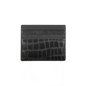    Pánska kožená peňaženka Tommy Hilfiger čierna 10 x 8 x 1 cm