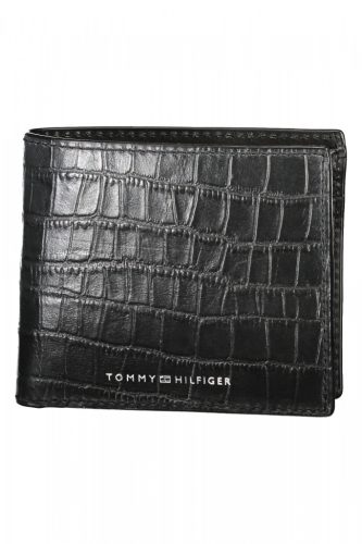 Pánska kožená peňaženka Tommy Hilfiger čierna 11 x 10 x 2 cm