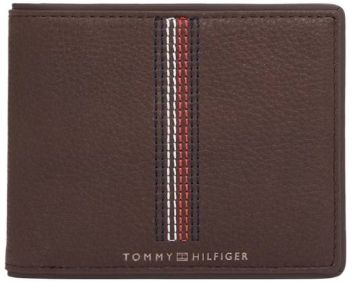  Pánska kožená peňaženka Tommy Hilfiger hnedá 12 x 10 x 2 cm