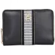  Reliéfna kožená peňaženka Tommy Hilfiger tmavomodrá 12 x 10 cm