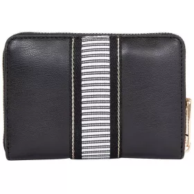    Reliéfna kožená peňaženka Tommy Hilfiger tmavomodrá 12 x 10 cm