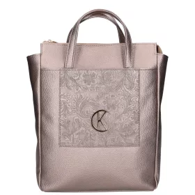    Karen Oliwia čierno-grafitová dámska vláknitá kožená kabelka, taška cez rameno