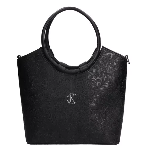  Karen Ranie béžovo-krokodová, dámska kabelka z vláknitej kože, taška cez rameno