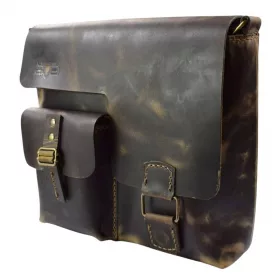    Bláze&Anni: unisex kožená bočná taška messenger veľkosti A/4