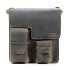    Bočná pánska sťahovacia taška z hovädzej kože Blažek 27 x 24 cm.