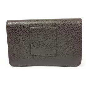    Blažek tmavohnedá horizontálna kožená taška na opasok, držiak na telefón 16,5x10,5 cm