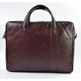   Dámska kožená taška na notebook Blázek&Anni bordová, aktovka 40 x 29 x 9 cm.