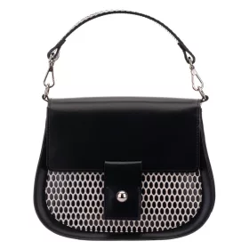    Dámska hodvábna lesklá kožená prémiová bočná taška Blázek and Anni, taška cez rameno 25x20,5 cm