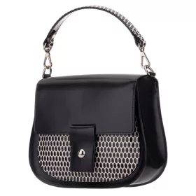    Dámska hodvábna lesklá kožená prémiová bočná taška Blázek and Anni, taška cez rameno 25x20,5 cm