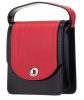  Blázek a Anni dámska, čierno-červená, hodvábne lesklá kožená mini kabelka na rameno, taška cez rameno 18x15,5 cm