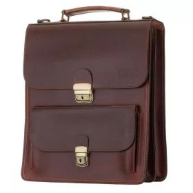    Elegantná pánska kožená bočná taška s predným vreckom 32x29 cm