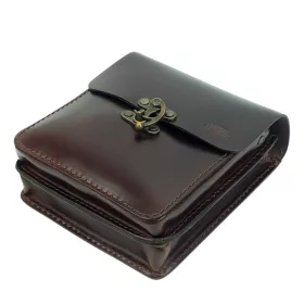    Malá bočná taška z hodvábnej lesklej kože, taška cez rameno 17x15,5 cm