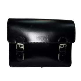    Blázek&Anni: Hodvábna čierna kožená bočná taška 27 x 21 x 5 cm