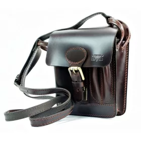    Blazek&Anni: Malá bočná unisex taška z hovädzej kože s držiakom na pero a vreckom