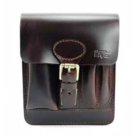    Blazek&Anni: Malá bočná unisex taška z hovädzej kože s držiakom na pero a vreckom