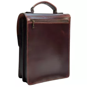  Dvojkomorová bočná taška z byvolej kože 27x21 cm