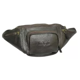  Čierna kožená taška na opasok Blažek