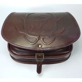  Konvexná kožená poľovnícka taška so vzorom jeleňa