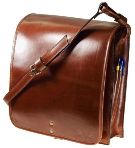  Unisex kožená bočná kabelka Blažek 25x27 cm