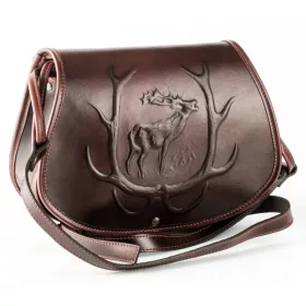  Kožená lovecká taška s vypuklou kvetinovým vzorom