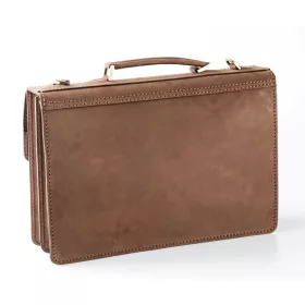  Dvojvrecká, dvojkomorová aktovka z byvolej kože