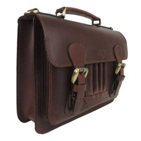  Dámska mini kožená aktovka s držiakom na pero