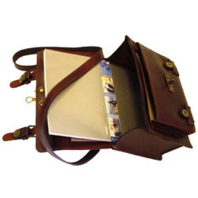    Klasická ozdobná dámska kožená kabelka na pánty s dvojitým zámkom 25x18,5 cm