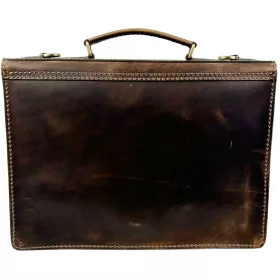  Skvelá nostalgická pánska kožená aktovka 39 x 28,5 cm